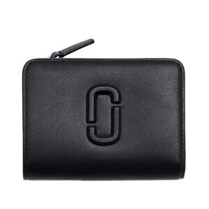 Marc Jacobs Smooth Black Leather Compact Wallet
